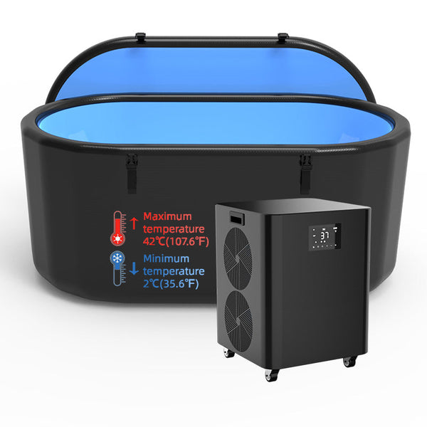 1HP Smart OTA Chiller+Portable Inflatable Oval Bathtub